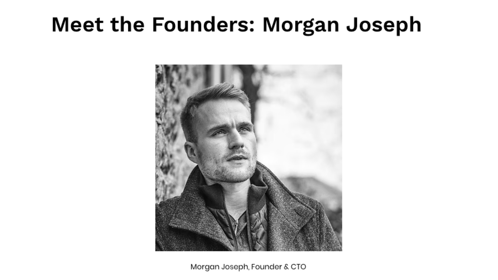 Meet the Founders: Morgan Joseph